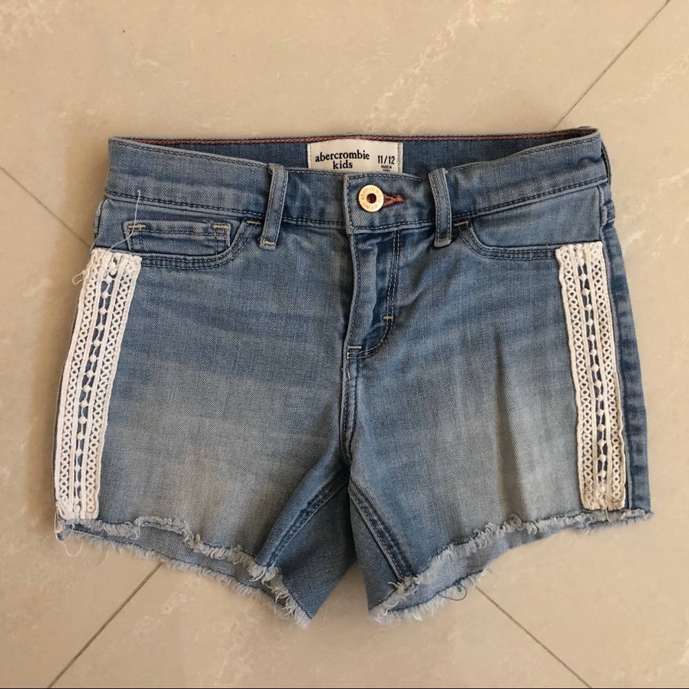 abercrombie Kids Denim mid rise shortie shorts